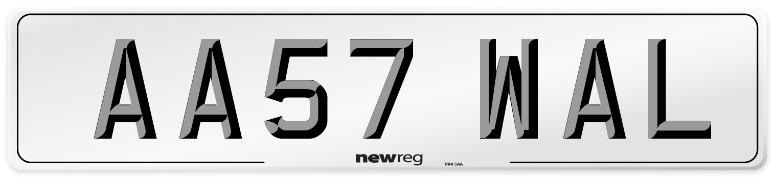 AA57 WAL Number Plate from New Reg